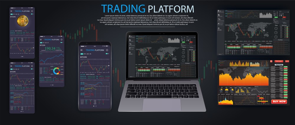 Trade platform. Market trading System UI.